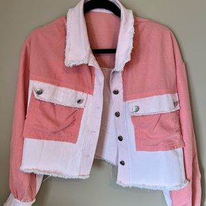 Waffle crop jacket